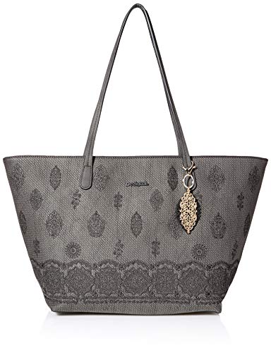 Desigual - Bag Paola Capri Zipper Women, Shoppers y bolsos de hombro Mujer, Negro, 13x28x30 cm (B x H T)