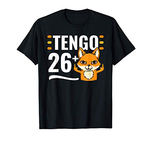 Divertido 27 Cumpleaños Tengo 26 + Dedo Medio Camiseta