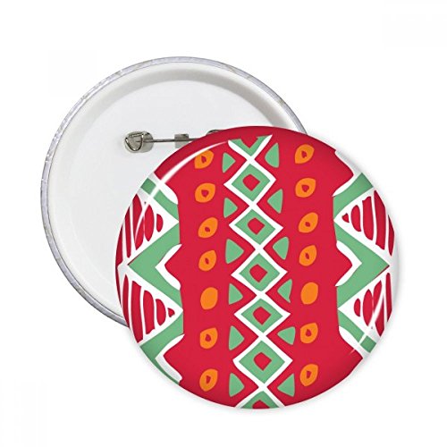 DIYthinker Botón Rojo México Totems Civilización antigua Dibujo pernos redondos Placa Ropa Decoración 5Pcs regalo METRO Multicolor