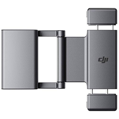 DJI Pocket 2 Soporte para teléfono - Ofrece una conexión más Estable Cuando se Conecta a tu Smartphone, más Agujero roscado de 1/4" y un Deslizador frío para Mayor versatilidad de Uso, Negro