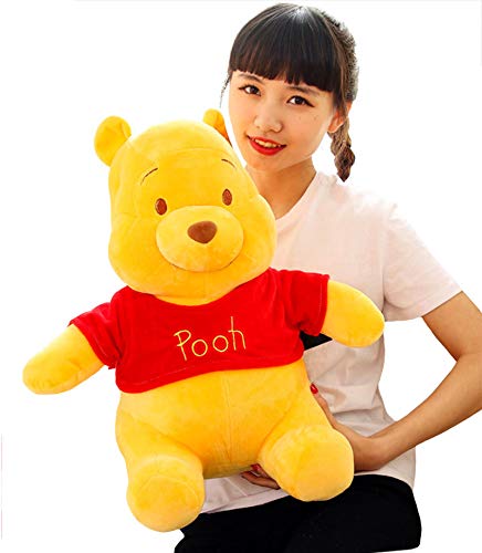 DQYFZQ Lindo Winnie The Pooh Peluche De Juguete Decoración para El Hogar Muñeca Peluche Peluche Animal Regalo De Cumpleaños De San Valentín,Amarillo,55cm