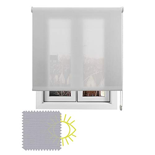 EB ESTORES BARATOS Estor Luminoso TECNOSCREEN/Bloqueo UV 70% Termoregulador y acústico. LO AJUSTAMOS A SU Medida Ancho x Alto. Color: Blanco Perla. Medidas: 180cm x 200cm