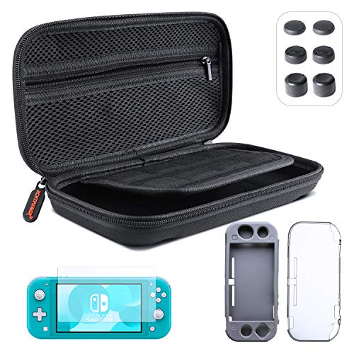 ECHTPower Accesorios para Nintendo Switch, con Funda de Transporte, Cubierta, Protector de Pantalla, Joy-con Grip y Volante, Caja de Tarjetas, Base de Cargador, Auriculares, etc