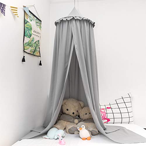 EUGAD Dosel de Cama Mosquitera Fantástico Toldo de Cama 230cm para Niños con Bola de Pelo Decora Cama de su Hijos