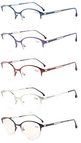 Eyekepper 13-Pack calidad primavera bisagras medio del borde gato-estilo lectura gafas equipo incluye gafas +2.00