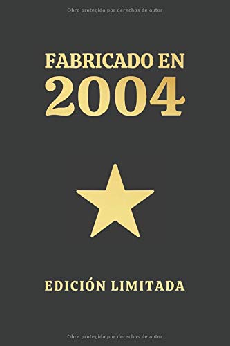 FABRICADO EN 2004 EDICIÓN LIMITADA: CUADERNO DE CUMPLEAÑOS. CUADERNO DE NOTAS O APUNTES, DIARIO O AGENDA. REGALO ORIGINAL Y CREATIVO.