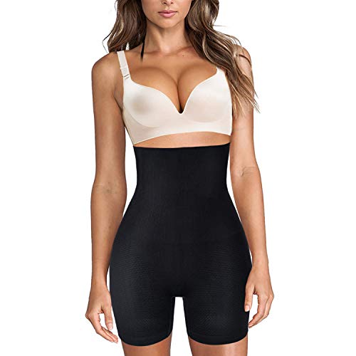 Faja Pantalón Shapewear Lenceria Braguita Moldeadora Mujer Faja Reductora Sin Costura Braga Body Shaper Cintura Moldeador Abdomen Ropa Moldeadora Mujer Fajas para Adelgazar (Negro, M/L)