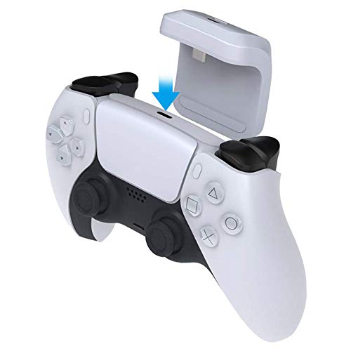 Fbewan Paquete de batería 1500mAh para PS5 Dualsense Controlador, Carga de batería Externa Recargable Pack Cargador de Respaldo para Gamepad para Playstation 5 Consola,Blanco