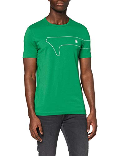 G-STAR RAW One Slim Fit_T-Shirt Camiseta, Grün (Training Green 336-1520), S para Hombre