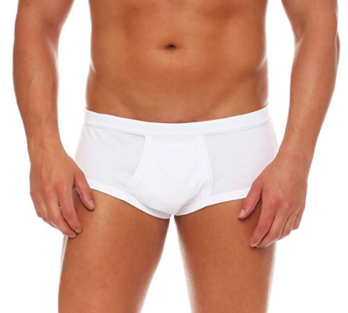 Good Deal Market Calzoncillos para hombre con abertura, paquete de 3, 6 o 12 unidades, 100% algodón, tallas de la 5 a la 13 6 bragas con abertura para hombre, color blanco XL