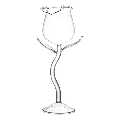 haoyuestory Copas de cóctel originales para vino tinto, copas de cóctel, copas de vino de 100 ml, con forma de pétalos de rosa, perfectas para el hogar, restaurantes y fiestas, accesorios para beber