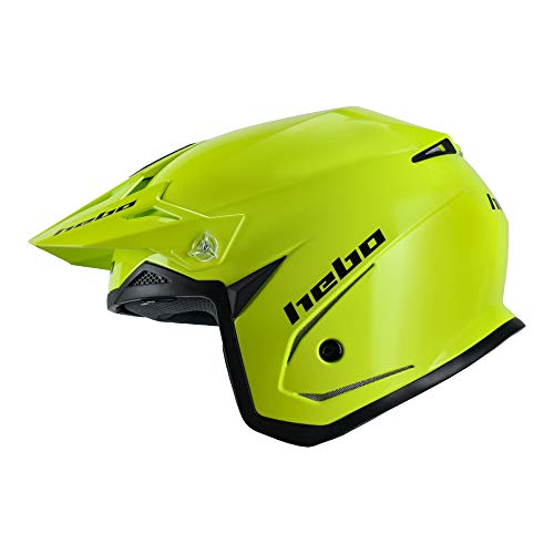 HEBO - Casco Jet Trial Zone 5 Color Lima (XXL 62-63 cms)