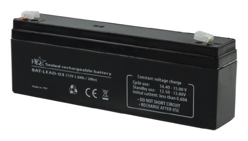 HQ Batterie au Plomb-acide recargable 12 V 2000 mAh 178 mm x 34 mm x 66 mm de HQ