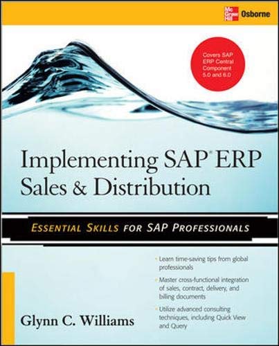 Implementing Sap Erp Sales & Distribution by Glynn C. Williams(2008-03-21)