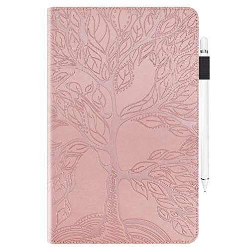 Jajacase Funda para Lenovo Tab M10 HD 2nd Gen 2020 TB-X306X/F (10.1") Tableta Cubierta - Folio Libro Wallet Case Flip Cover Estuche Protector Carcasa con Soporte,Cuero PU Silicona,Oro Rosa