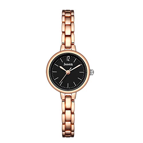 Janly - Reloj de cuarzo para mujer, diseño de estrella simple con incrustaciones de diamantes