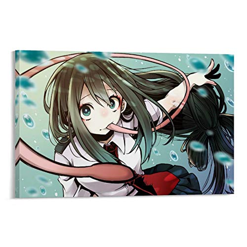 JHDSA My Hero Academia Tsuyu Asui - Póster de niña anime interesante estética decorativa lienzo para pared para sala de estar o dormitorio, 30 x 45 cm