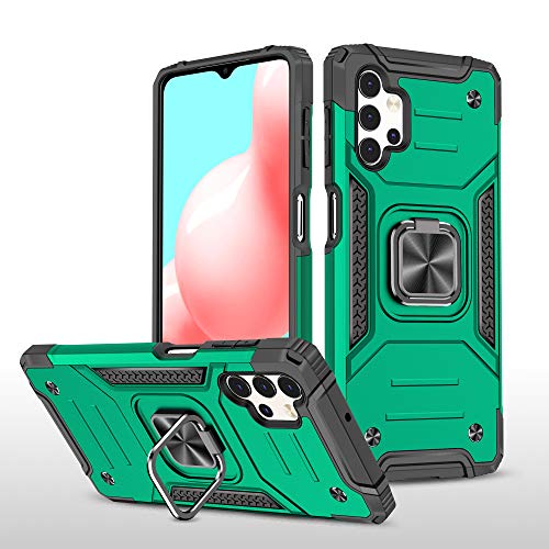 Jierich Funda para Samsung Galaxy A32 5G Carcasa,Carcasa Ultrafina Antigolpes Antideslizante de TPU y PC Robusta con Soporte para Samsung Galaxy A32 5G-Verde