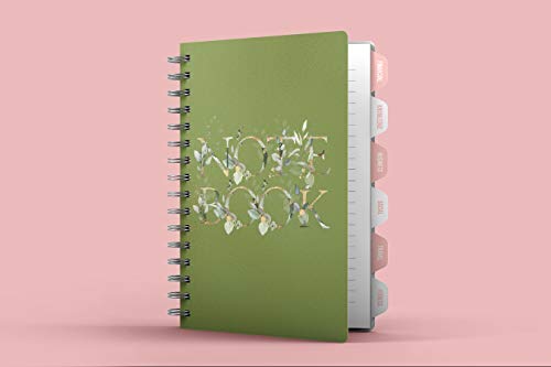 (K.592)Notebook to set plan: Mossy green cover with simple pattern. Paperback |size 6x9||200 pages| (English Edition)