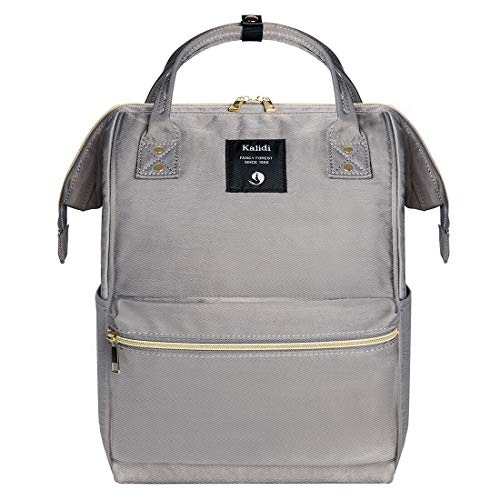 KALIDI Mochila Unisex de Estudiante, Mochila Escolar del Ordenador Portátil 15inch, Bolso Portátil Resistente de Oxford Durable (Gris)