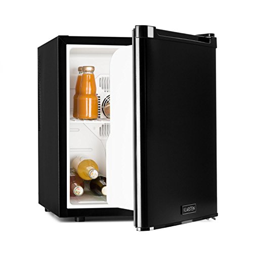 Klarstein CoolTour - Minibar, Mininevera, Nevera para bebidas, 48 litros, 43 x 50 x 48 cm, Muy silenciosa, Puerta instalable a ambos lados, 70 W, Negro