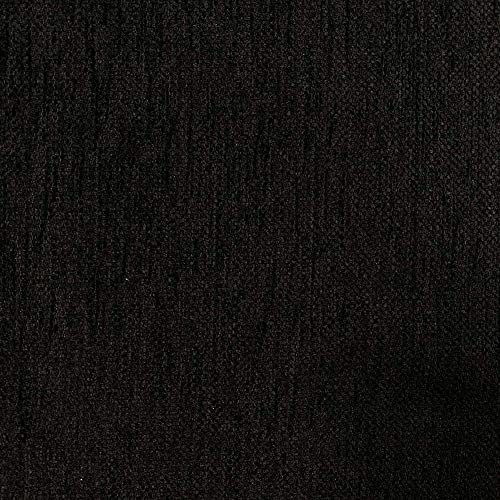 Kt KILOtela Tela de tapicería Lisa - Chenilla de Doble Cara - Tacto Suave Aterciopelado - Muy Resistente - Retal de 100 cm Largo x 280 cm Alto | Negro