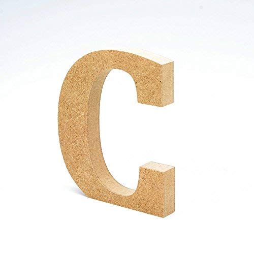 LA LLUNA ALWAYS CREATING Letras de Madera. Letras Grandes de Madera DM de 20cm de Alto para decoración y Manualidades. Disponible el Alfabeto Completo (C)