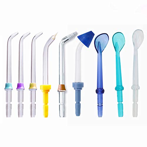 LHKJ Boquillas de Irrigador Dental Clásico de Reemplazo, Rociador de la oral para Waterpik Water Flossers (Like WP-100) y Otros Irrigadores Bucales(9 psc)