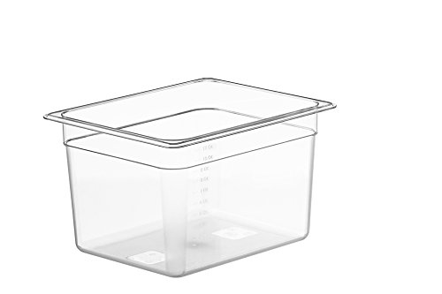 LIPAVI Sous Vide Contenedor – Modelo C10 cuartos – 12,7 x 10,3 pulgadas – Policarbonato resistente Estante L10 a juego y tapas a medida, Transparente transparente