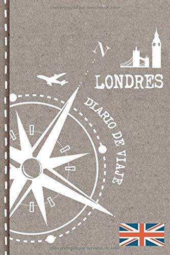 Londres Diario de Viaje: Libro de Registro de Viajes - Cuaderno de Recuerdos de Actividades en Vacaciones para Escribir, Dibujar - Cuadrícula de Puntos, Bucket List, Dotted Notebook Journal A5