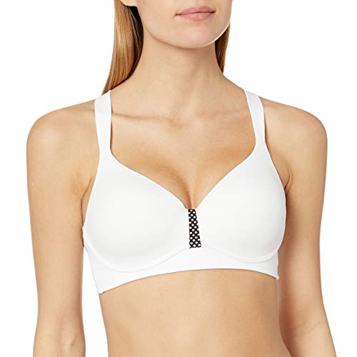 Maidenform Convertible Wirefree Bra Sujetador Deportivo, Blanco (White/Black), (Talla del Fabricante: 38D) para Mujer