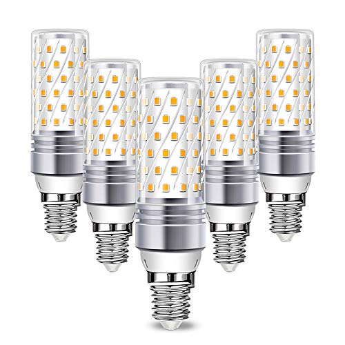 Maíz Bombilla LED E14, Wowatt E14 Bombilla 2700K Blanco Cálido 16W E14 LED 120W Incandescente Bombillas Equivalentes LED Luz E14 1600LM Haz de Ángulo 360° 230V No Regulable φ31 x 103mm Paquete de 5