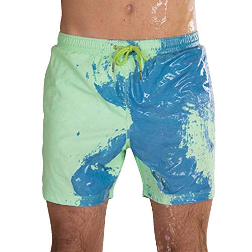 Manooby Bañador de Pantalones Cortos de Verano para Hombre Que Cambia de Color Calzoncillos Masculinos de Baño de Playa