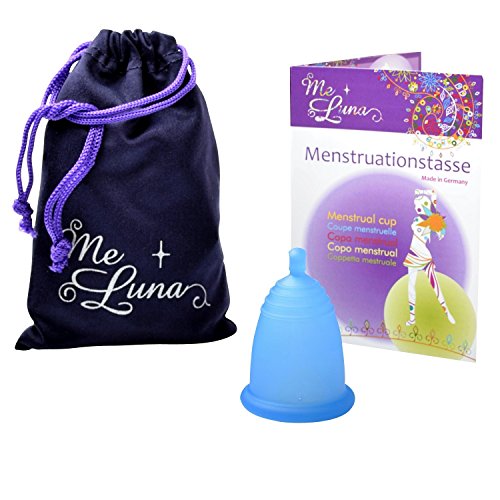 MeLuna Classic Copa Menstrual, Bola, Azul, Talla S - 1 Unidad