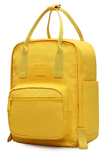 MOREPURE Mini Bolso Mochila pequeño, Cabe un iPad de 10 Pulgadas, 30x22x12,6 cm, Amarillo cálido