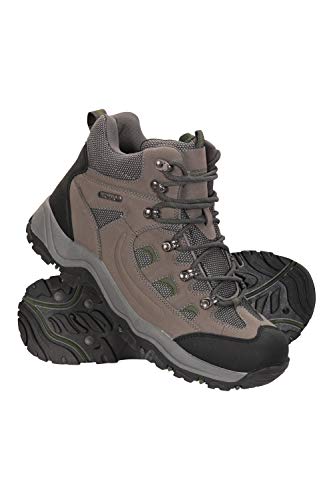 Mountain Warehouse Botas Adventurer para Hombre - Zapatillas Altas de Tejido y Material sintético para Caminar, Zapatillas de Verano con Agarre Adicional para Hombre Caqui 41