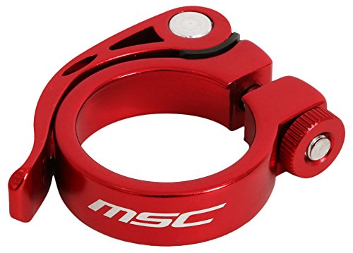 MSC Bikes MSC Quick Binder Aluminium 31.8 mm - Cierre rápido tija de sillín de Ciclismo, Color Rojo anodizado
