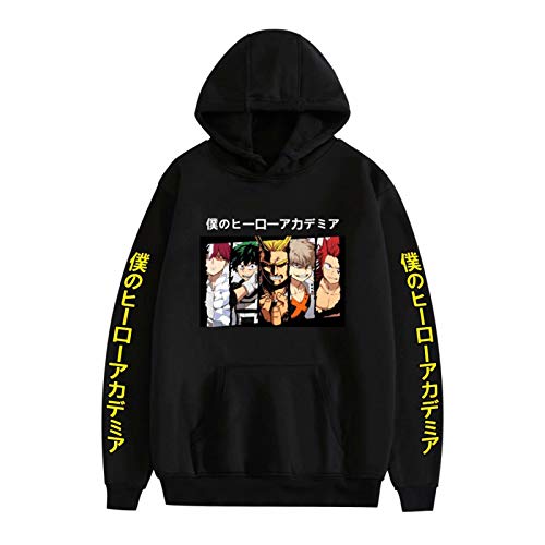 My Hero Academia Sudadera con Capucha Moda Impresa Boku No Hero Academia Pullover Sweatshirt Anime Hoodie Tops de Manga Larga para Hombres y Mujeres