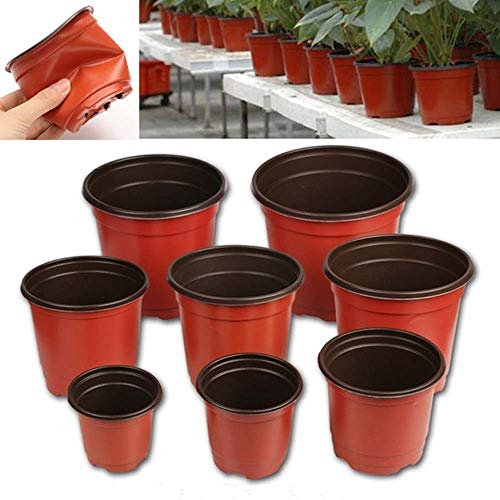 MZY1188 20pcs Mini macetas de plástico para Plantas, Suministros de jardinería macetas de vivero Maceta de plástico Suave de Terracota para vivero con Orificios de Drenaje Maceta