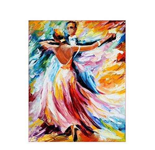 N/A Pintura DIY por números digital Pintura de bricolaje por números pintura al óleo pintada a mano de base cero pintura de niña bailarina pintura regalo decoración del hogar 40*40cm (16*16 inches