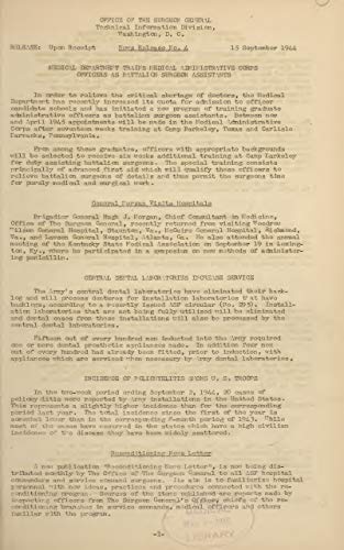 News Release (Number 4, September 15, 1944) (English Edition)