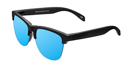 NORTHWEEK Gravity Deck - Gafas de Sol para Hombre y Mujer, Negro/Azul Hielo