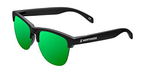 NORTHWEEK Gravity Venice - Gafas de Sol para Hombre y Mujer, Negro/Verde