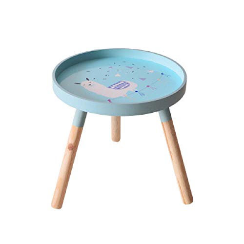 NSS Mesa de Centro de Madera de Alpaca nórdica Strongwell Mini Mesa Redonda pequeño sofá Mesa Auxiliar Muebles de Sala de Estar decoración del hogar Moderno