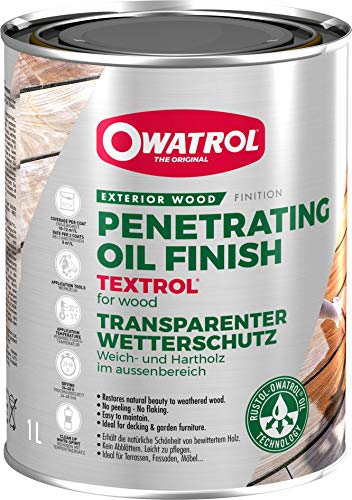 Owatrol Textrol - Saturador para madera blanda exterior (1 L, roble duro)