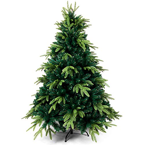 OZAVO Gotoll Árbol de Navidad Artificial de Pino 150cm,950 Ramas con Soporte Metálico Árbol Navideña de PVC Abeto Decoración Navideña Decoración Navideña en Interiores y Exteriores(Verde)