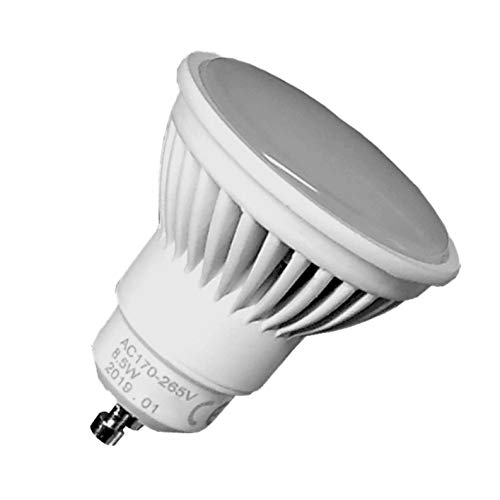 Pack 2x GU10 LED 8,5w Potentísima. Color Blanco Frío (6500K). 970 Lúmenes. Única con ángulo de 120 grados. A++