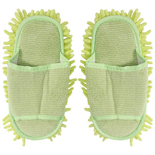 Pantuflas para limpieza de suelos, zapatillas de microfibra Mop, zapatillas para limpiar suelos, mopas lavables, reutilizables, para baño, oficina, cocina, casa, pulido