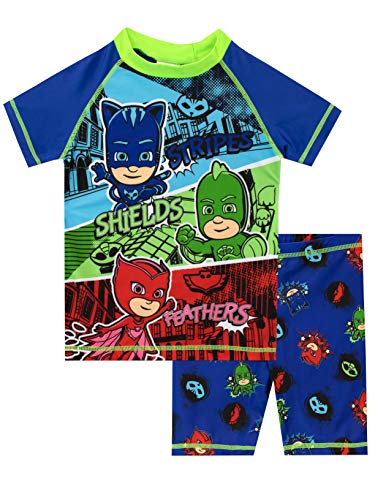 PJ Masks Bañador de Dos Piezas para niño Multicolor 5-6 Años