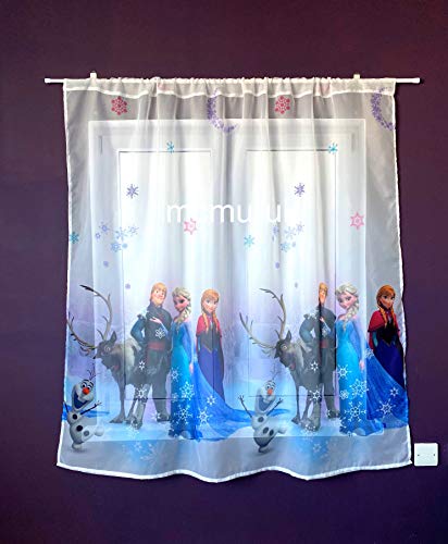 Polontex Cortinas de Frozen, 225 cm de ancho x 150 cm de largo, para habitación infantil, diseño de Frozen